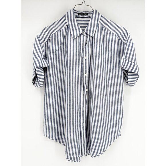 J. Crew Capitaine shirt in striped Baird McNutt Irish linen - Picture 2 of 10
